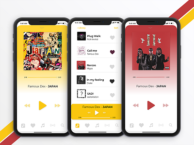 Music Player APP adobe xd iphone music player photoshop ui concept x