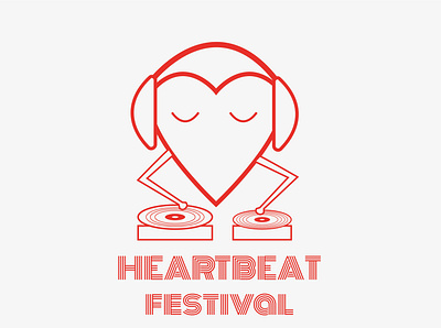 HEARTBEAT FESTIVAL dribbble best shot flat design illustration illustration art personal project vector art