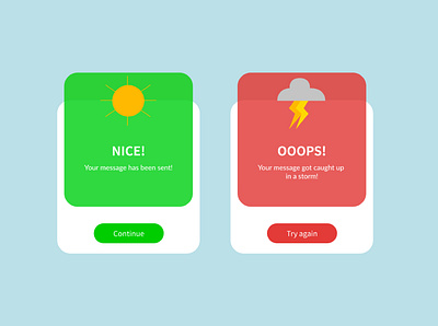 UI Flash Messages dailyui flash messages flat design ui ui design uxui