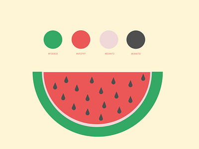 Vintage watermelon color palette