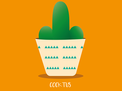 Cocktus cactus design flat design graphic design illustration illustrator joke personal project pun vector art