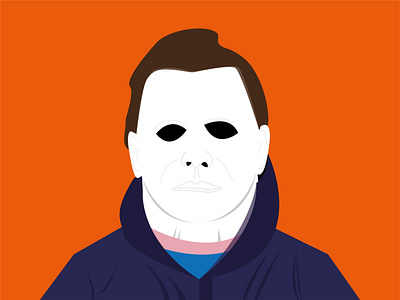 Michael charachter design cinema dribbble best shot fan art fanart flat design graphic design halloween halloween design horror movie illustration art illustrator michael myers movie personal project pop art vector art