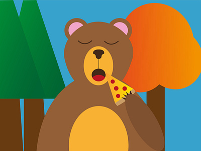 Pizza bear bear charachter design childrens book childrens illustration dribbble best shot flat design illustration illustration art illustrator personal project pizza vector art