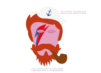 Aladdin Sailor charachter design david bowie dribbble best shot dribbble weekly warmup flat design graphic design illustration illustration art illustration design illustrator personal project vector art