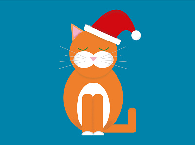 Santa cat charachter design childrens illustration christmas dribbble best shot flat design illustration illustration art illustration design illustrator personal project vector art