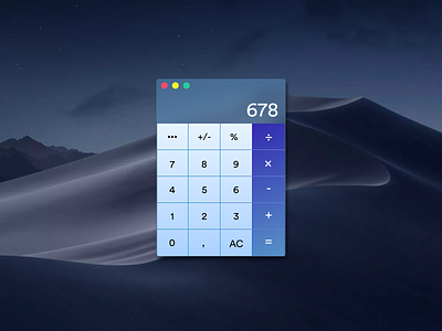 Daily UI Challenge - Calculator #004 daily 100 dailyui dailyui 004 mac mac os sketch ui