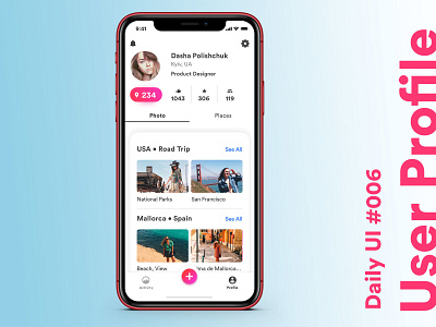 Daily UI Challenge - User Profile #006 006 app daily 100 dailyui ios mobile sketch ui