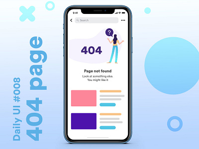 Daily UI Challenge - 404 Page #008 008 404 404 error page app daily 100 dailyui ios mobile sketch ui