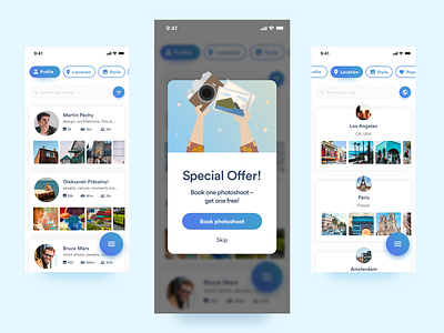 Daily UI Challenge - #036 Special Offer 036 daily 100 dailyui ios mobile modal window photo app photographer photoshop search sketch special offer ui window