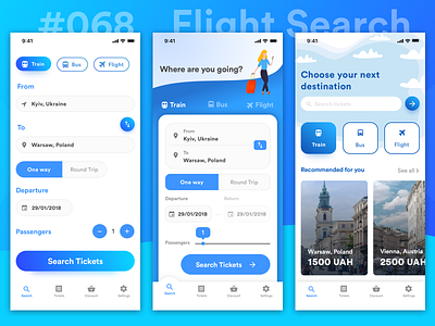 Daily UI Challenge - #068 Flight Search