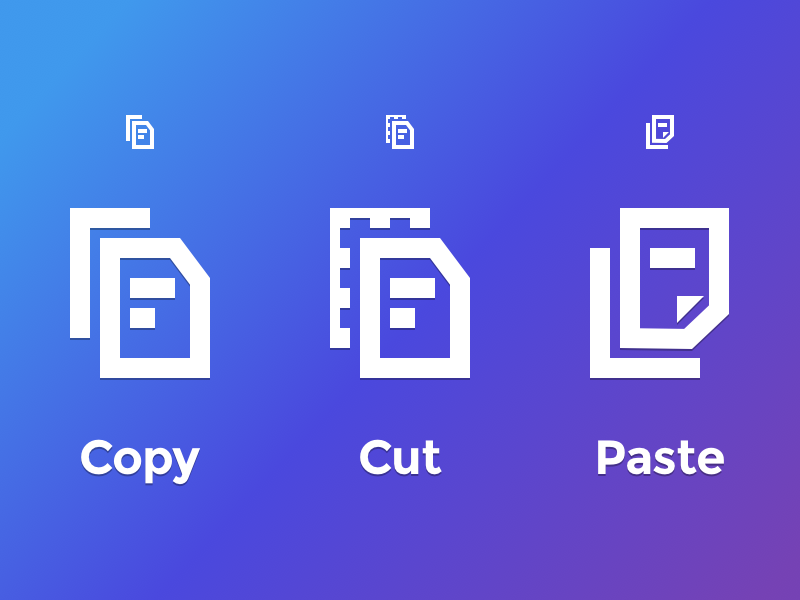 Copy Cut Paste by Jian Wei on Dribbble