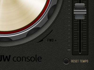 DJ Console - close up chrome console dj level pioneer ui