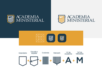 Marca Academia Ministerial branding design graphic design logo símbolo ícone