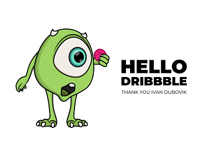 Hello, Dribbble! 2d 3d art design flat flat design illustration illustrator minimal ui vector