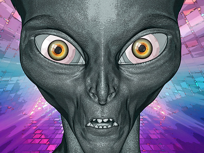 Digital art, alien illustration.