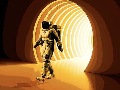 Digital illustration, astronaut in space 2d 3d art artist astronaut colorful creative design illustration illustrator space