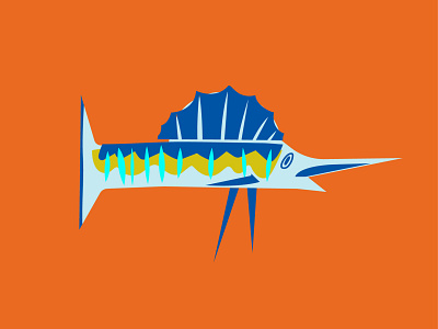 WICKED CATCH design fishing illustration sailfish tuna