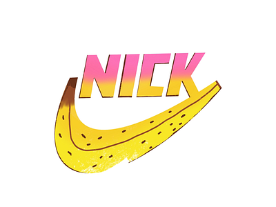 Banana Swoosh nike nick design