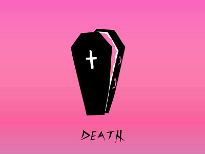 O' Death V casket cross dead illistration