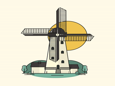 Windmill Copy gif graphic graphicdesign illustration illustrator vector vectorart
