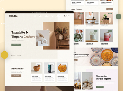 Handcraft Website design ecommerce flat handcraft minimal ui ux website