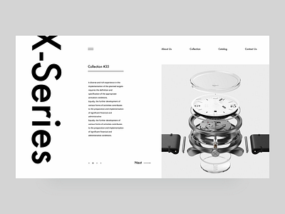 Watch – Online Store black clean concept grid minimal product design ui ux web white