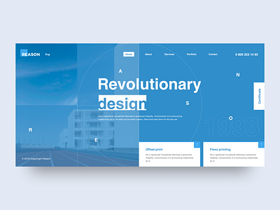 Reason - Typography app clean concept desktop figma grid minimal typography ui ux web