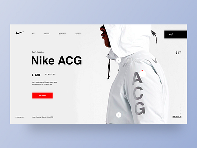 Nike - website app black clean concept design desktop e commerce fashion figma grid minimal typography ui ux web website