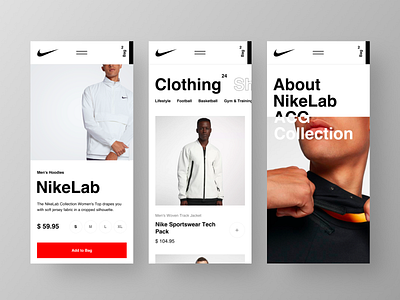 Nike Website Mobile app black concept design desktop e commerce fashion figma grid minimal mobile nike ui ux web website