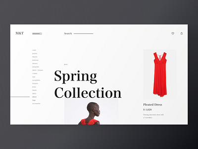 M&T Fashion - website app artist black chat cinema clean concept design desktop e commerce ecommerce fashion figma grid minimal typography ui ux web website