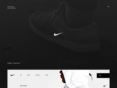 Nike - concept website app black clean concept design desktop e commerce ecommerce fashion figma grid minimal nike ui ux web website