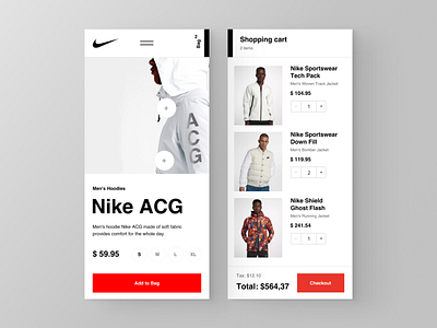 Nike Contact app black clean concept design desktop e commerce fashion figma grid minimal ui ux web website