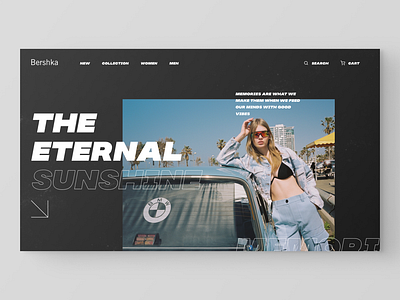 Bershka – website redesign app black chat clean concept design desktop e commerce ecommerce fashion figma grid minimal typography ui ux web website