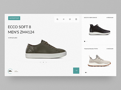 Intertop – Website Concept clean concept design desktop e commerce ecommerce fashion figma grid minimal shoes typography ui ux web website