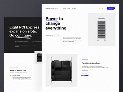 Mac Pro - Landing Page (Redesign Concept)