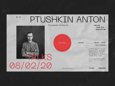 Anton Ptushkin event black concept desktop fashion figma grid minimal ui ux web