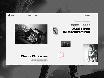 mb - website concept (asking aleksandria) black clean concept desktop figma grid minimal ui ux web