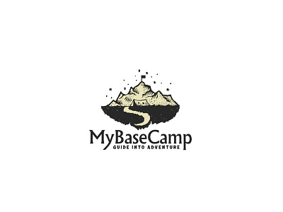 My Base Camp drawing freehand logo