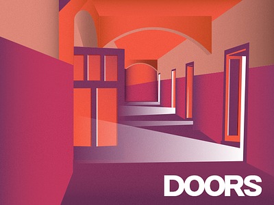 Door doors house illustration light