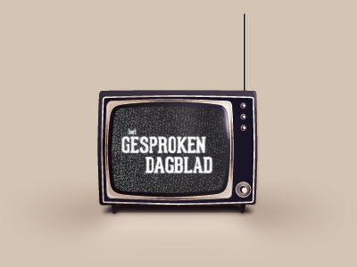 Gesproken Dagblad illustration illustrator keepdelete television tv vector