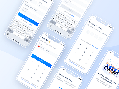 Infina App - Create New Account account app blue create design fintech infina invest investment investments login mobile app new register signin signup