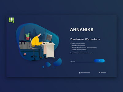 Annaniks Underconstraction Page branding character design icon illustration logo man ui ux vector web