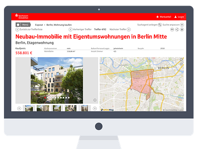 S-Immobilien 2016 design ui ux web