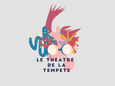 Théatre de la Tempête branding design illustration vector