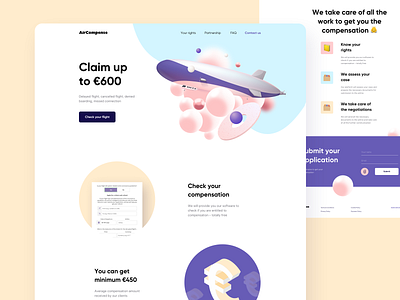 Site airplane design homepage landing page minimal site ui web website