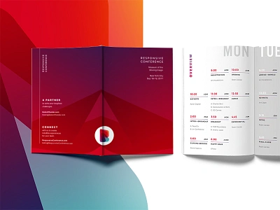 Responsive Conference Program branding print design