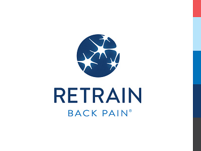 Retrain Back Pain Logo branding color palette design logo logo design logo design concept