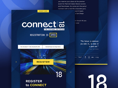Connect18 Email branding conference design conferences email email blast email campaign email design event design events graphic design layout design newsletter newsletter design photoshop
