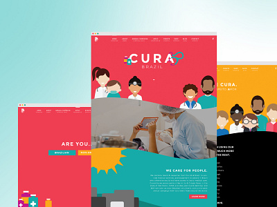 Cura Web brand design branding branding and identity colorful graphic design non profit nonprofit ui design ux design web web design