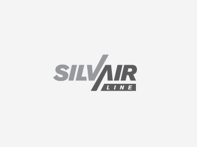SilvAir | line logo airplane logo silver